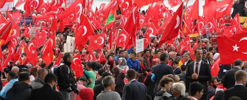 Демонстрация в подкрепа на Ердоган в Кьолн, 2016 г.