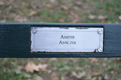 Табелка на пейка на Сентръл Парк, Ню Йорк