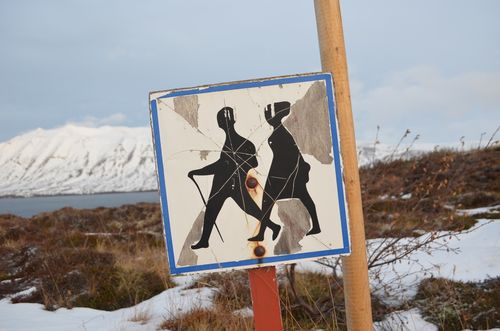 Туристическа табела в Исландия